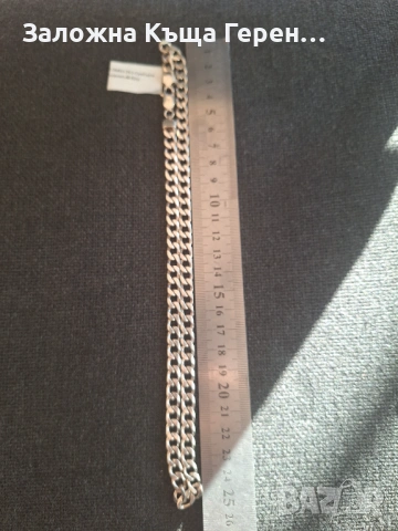 Страхотен сребърен синджир 49,52гр., снимка 3 - Колиета, медальони, синджири - 53403115