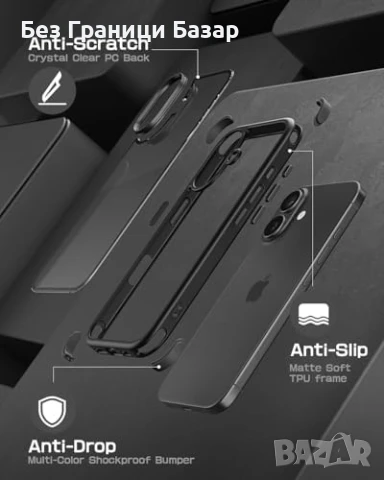 Нов Калъф за iPhone 16, Ултра Тънък Хибриден, Удароустойчив кейс Айфон, снимка 6 - Калъфи, кейсове - 50555525