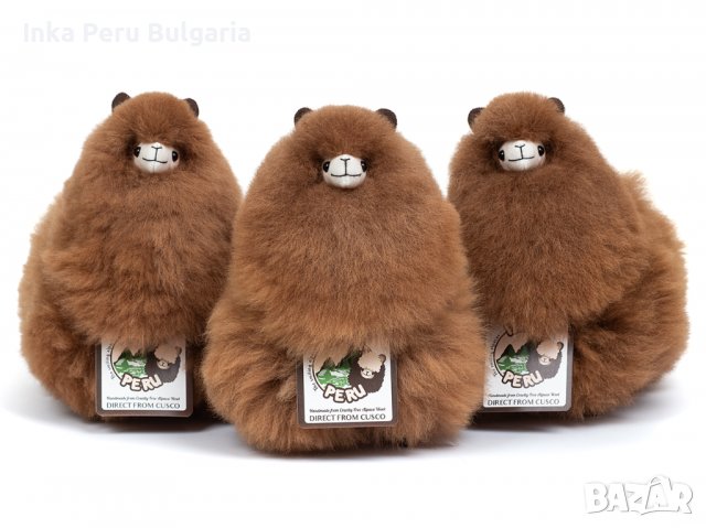  Усмихната алпака – малка, 23 см, Walnut, снимка 3 - Плюшени играчки - 37091139