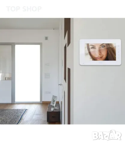 Видеодомофон Vimar K40910 еднофамилен 7" soft touch монитор, снимка 2 - Входни врати - 48930357