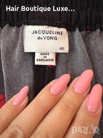JACOUELINE de YONG Черна пола с червени целувки 💋💋💋, снимка 5 - Поли - 43971578