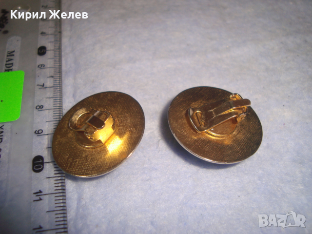 ПОЗЛТЕНИ РЕТРО - ВИНТИДЖ СТИЛ ВЕЧЕРНИ АРТ ОБЕЦИ КЛИПС 26680, снимка 3 - Обеци - 36508015