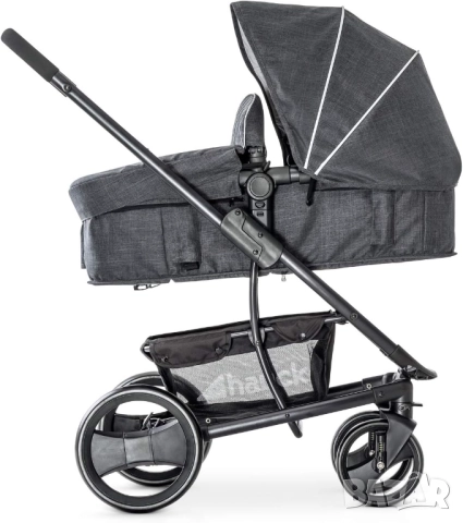 Hauck Pacific 4 Shop’n Drive Set – 3 в 1 Бебешка Количка, Столче за Кола и Трансформиращ се Кош Сива, снимка 4 - Детски колички - 52361271