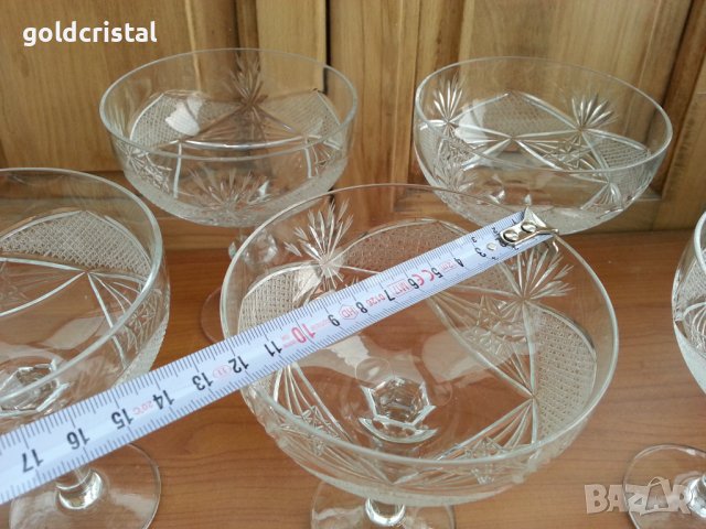 Кристални чаши , снимка 3 - Антикварни и старинни предмети - 37412461