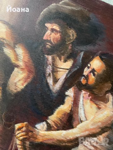 Репродукция - Христос в колоната, Микеланджело да Караваджо, снимка 3 - Картини - 43091150