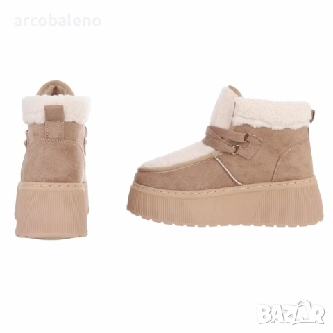 Дамски зимни боти до глезена, 3цвята , снимка 6 - Дамски боти - 52222704