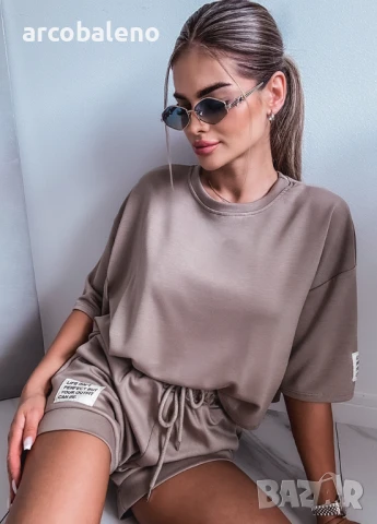 Дамски летен комплект / блуза + шорти FANGO, снимка 6 - Комплекти - 50622452