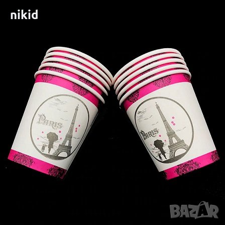 Paris Айфелова кула 10 бр картонени чаши парти рожден ден