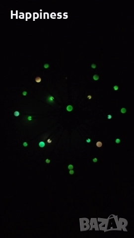 Абажур (полилей) - метален със светещи топчета, снимка 2 - Лампи за таван - 52325788