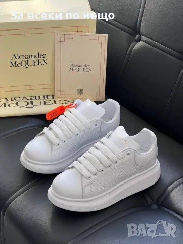 Alexander McQueen Дамски Бели Маратонки👟Дамски Спортни Обувки Александър Макуин Код E712