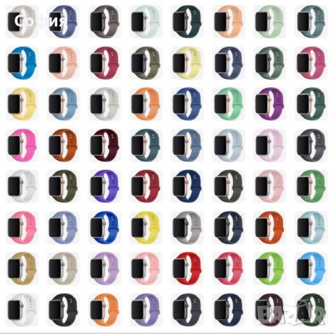 Нови, висококачествени, силиконови каишки за Apple Watch iWatch НАЛИЧНИ!!!, снимка 2 - Смарт гривни - 43764318