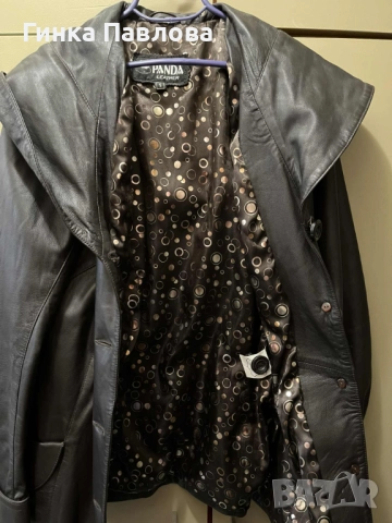 Дамско кожено яке с качулка, снимка 4 - Якета - 52209390