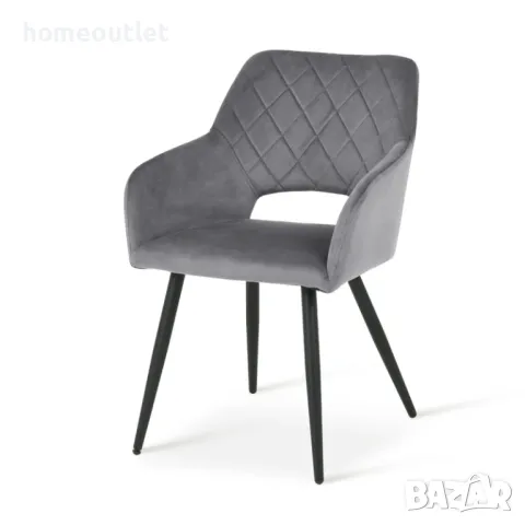 Трапезни столове с интересен дизайн, к-т от 2 бр OFCASA G-UDC9057DGY, снимка 3 - Столове - 47942997