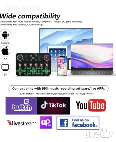 Подкаст микрофонен комплект, кондензаторен микрофон k600 XLR kомплект със звукова карта на живо, снимка 7 - Микрофони - 48933428