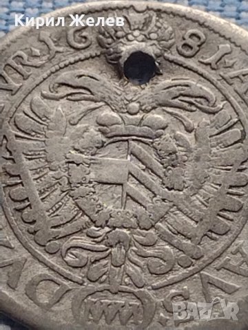 Сребърна монета 6 кройцера 1681г. Леополд първи Виена Свещена Римска Империя 13671, снимка 7 - Нумизматика и бонистика - 42968013