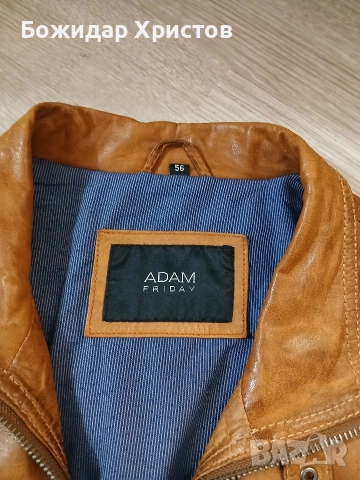 Мъжко кожено яке ADAM FRIDAY – естествена кожа – размер 54 / XXL, снимка 4 - Якета - 52917921