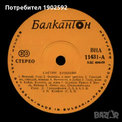  Сестри Кушлеви ‎– Любими родопски песни ВНА 11430/31 , снимка 4 - Грамофонни плочи - 47844589