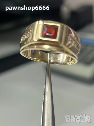 Златен пръстен 14 карата, снимка 9 - Пръстени - 51988804