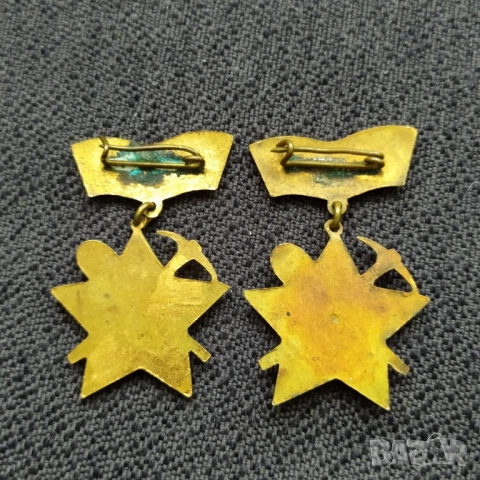 Бронзови нагр. знаци - Строим за нар. република , снимка 2 - Антикварни и старинни предмети - 50630826
