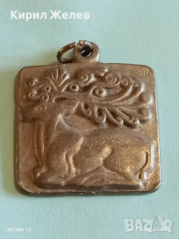 Прабългарски амулет "ЗДРАВЕ" на БАГА - ТУР изобразяващ благориден елен 51669, снимка 6 - Други ценни предмети - 53160478