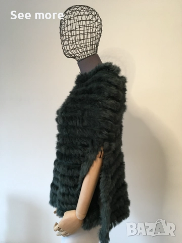 Marella Пончо естествен косъм заек М, снимка 4 - Якета - 52666937