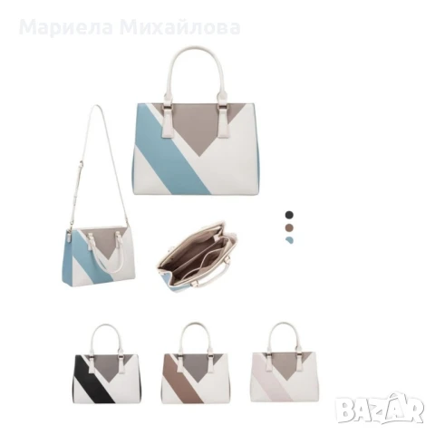 Дамска чанта с геометричен дизайн!, снимка 1