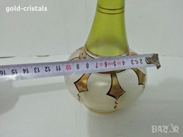 антикварна гарафа цветно стъкло, снимка 8 - Антикварни и старинни предмети - 27162809