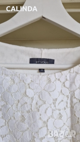 Нова официална дантелена рокля с колан, снимка 4 - Рокли - 52159587