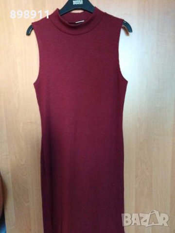 Рокля рипс в бордо, снимка 3 - Рокли - 27941757