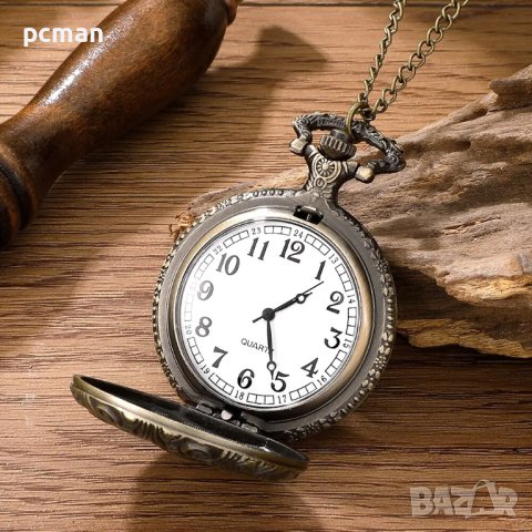 SHAARMS Pocket HQ8177 Луксозен джобен кварцов часовник в старинен стил, снимка 4 - Мъжки - 42973493