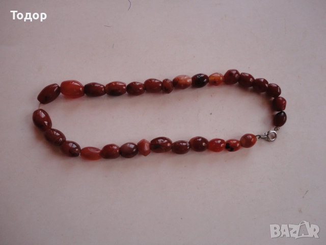 Колие гердан от корнеол , снимка 3 - Колиета, медальони, синджири - 52849641