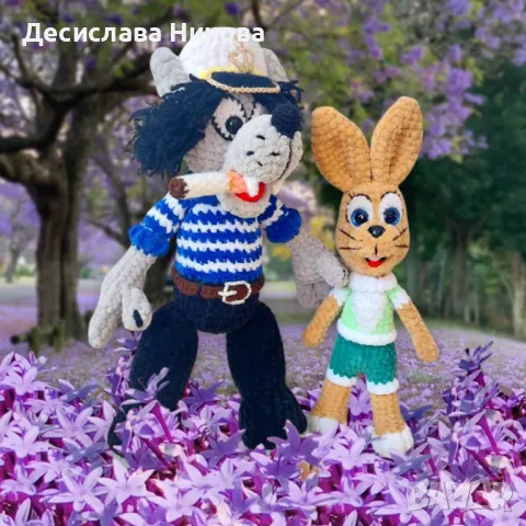 Вълкът от"Ну погоди"-ръчна изработка, снимка 12 - Плюшени играчки - 36918136