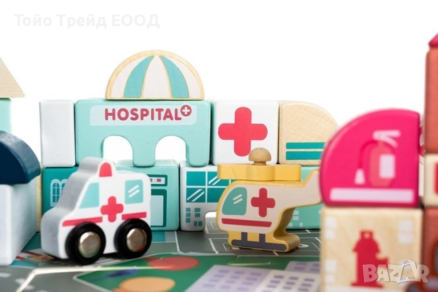 Дървени блокове град, снимка 11 - Конструктори - 52671015