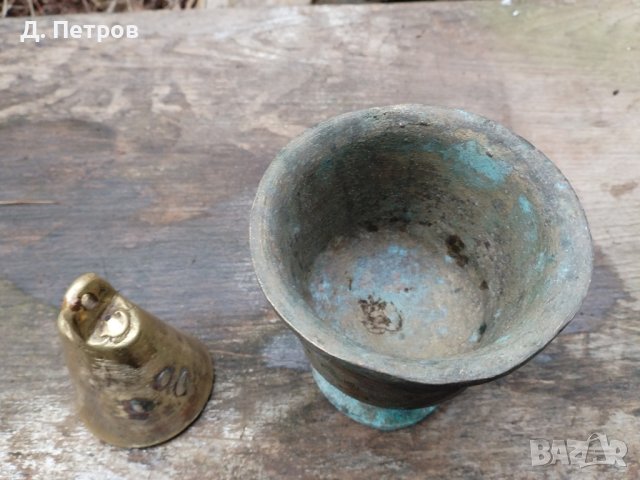 Месингов звънец и хаванче, снимка 3 - Антикварни и старинни предмети - 42957926
