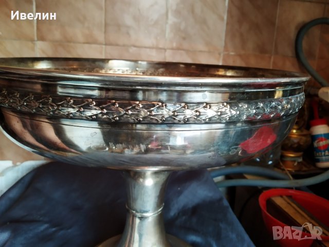 стара посребрена купа,фруктиера арт деко, снимка 2 - Антикварни и старинни предмети - 26327167