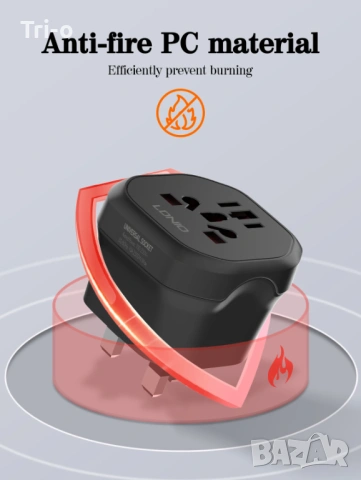 LDNIO Висококачествен универсален пътнически адаптер за Корея/EU контакт 2500W, снимка 5 - Друга електроника - 53138419