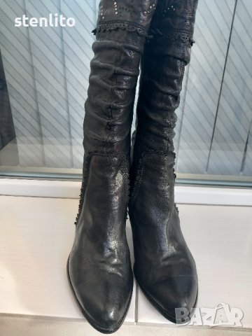 Елегантни дамски ботуши № 39 - естествена кожа, снимка 5 - Дамски ботуши - 43557723