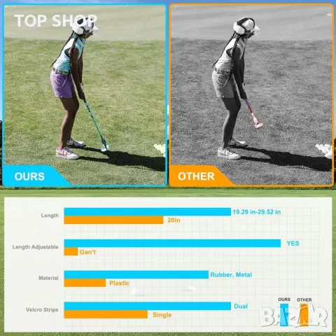 Дръжка на стик за голф YOGES VR, съвместима с Oculus Quest 2, регулируема дължина, снимка 7 - Друга електроника - 49522784