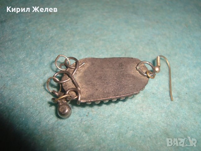 СТАРА ОСМАНСКА САЧАНЕНА ЕТНО ВИСУЛКА УКРАШЕНИЕ с ЧЕРЕН ШЛИФОВАН ОНИКС ОБЕЦА ГРАНУЛАЦИЯ 25881, снимка 4 - Антикварни и старинни предмети - 35585225