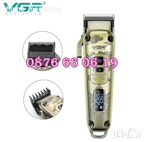 КОМПЛЕКТ Безжична Машинка за подстригване и тример за брада VGR 643, снимка 2 - Машинки за подстригване - 52409734