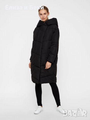 Дълго зимно яке пухенка с обемна яка и качулка Noisy May-Ново , снимка 1