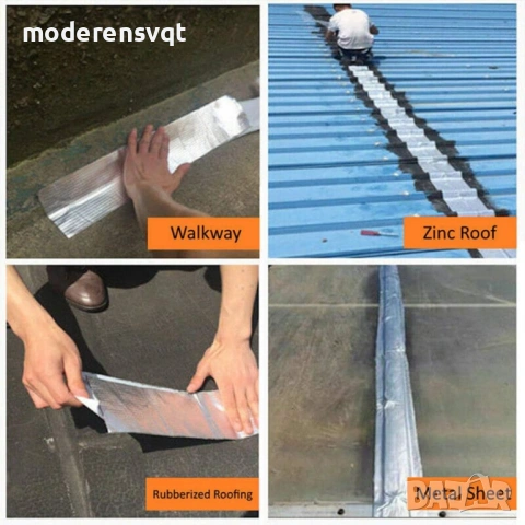 Самозалепваща лента с алуминиево фолио 5м, снимка 3 - Други стоки за дома - 53155322