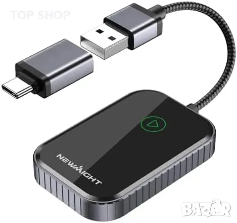 Нов Безжичен CarPlay Донгъл 2024, 5.8GHz, Съвместим с Автомобили от 2015+