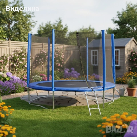 Батут с външна мрежа Jump 10ft - безопасно забавление и тренировка, снимка 6 - Други спортове - 53590039