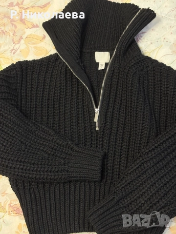 Къс пуловер с вълна H&M , снимка 3 - Блузи с дълъг ръкав и пуловери - 52352908