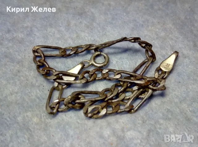 СТАРА СРЕБЪРНА ГРИВНА СРЕБРО 925 КЛАСИЧЕСКА КАРТИЕ ПЛЕТКА 47962, снимка 7 - Гривни - 49682640