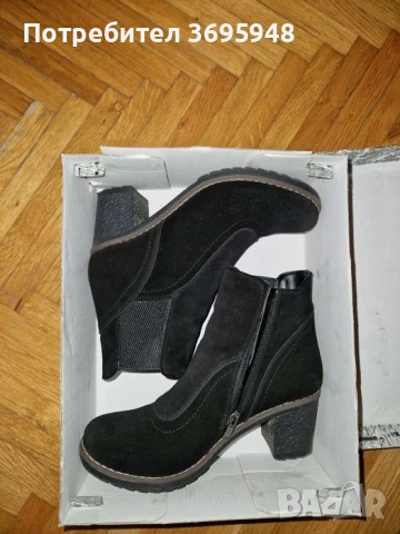 Дамски черни боти от естествен велур, снимка 4 - Дамски боти - 51048153