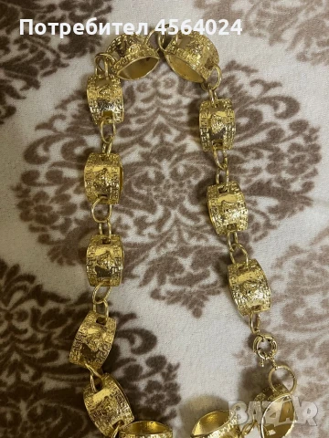 Мъжко колие позлатен, снимка 4 - Колиета, медальони, синджири - 51370438