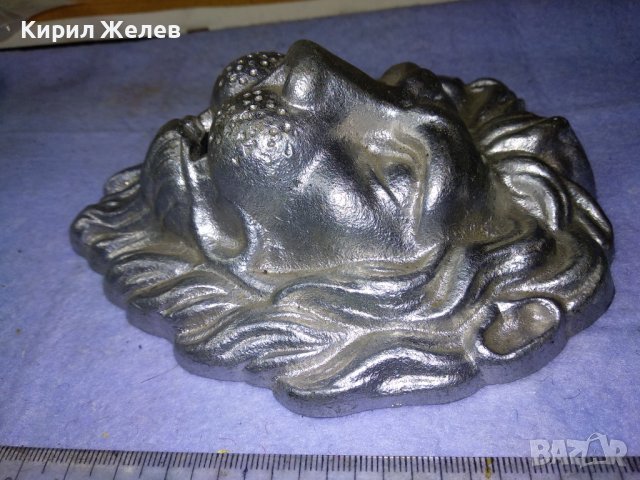 Стара КРАСИВА СРЕБРИСТА МЕТАЛНА ЛЪВСКА ГЛАВА БАРЕЛЕФ ФМОГО ЕФЕКТНА За УКРАСА на ПОРТА КОЛЕКЦИЯ 42746, снимка 2 - Колекции - 43875851