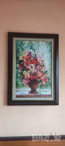 Картина в рамка Цветя във ваза 